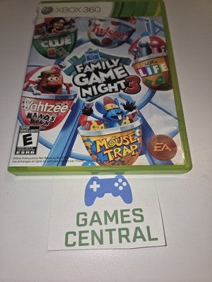 Hasbro Family Game Night 3 (Microsoft Xbox 360, 2010) CIB COMPLETE