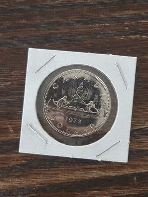 1972 Canada Proof-Like Voyageur Nickel Dollar Coin