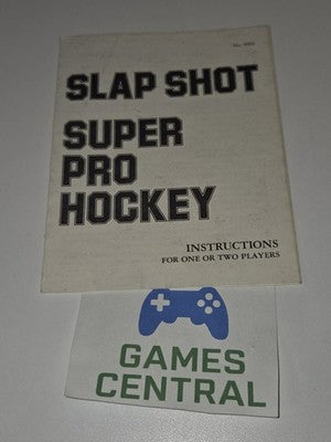 Slap Shot: Super Pro Hockey (Mattel Intellivision, 1987) MANUAL ONLY