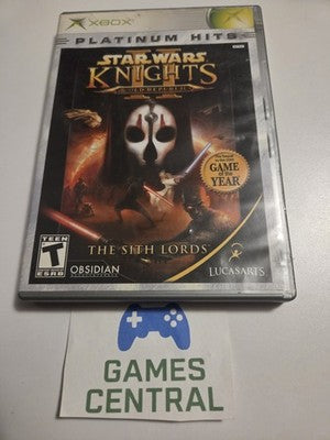 Star Wars Knights of the Old Republic II (Xbox, 2004) CASE + MANUAL ONLY