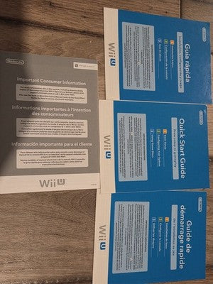 Nintendo Wii U Quick Start Guides and Insert
