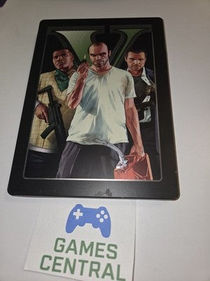 Grand Theft Auto V: Steelbook (Microsoft Xbox 360, 2013) CIB COMPLETE