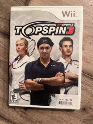 Top Spin 3 (Nintendo Wii, 2008) CIB