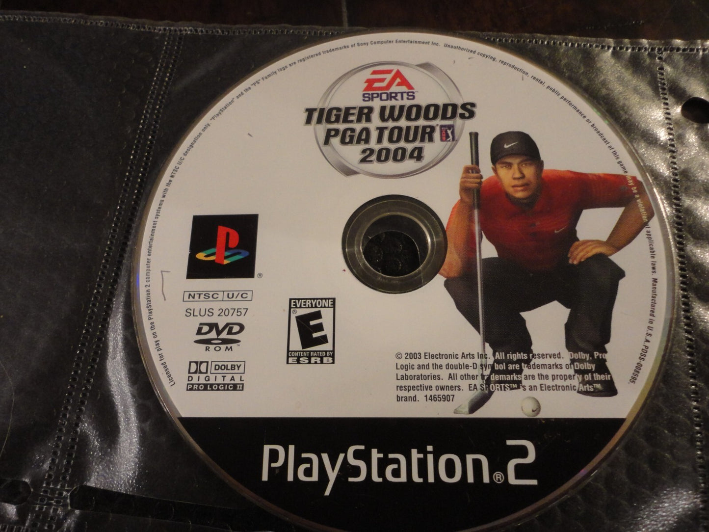 Tiger Woods PGA Tour 2004 (Sony PlayStation 2, 2003) DISC ONLY
