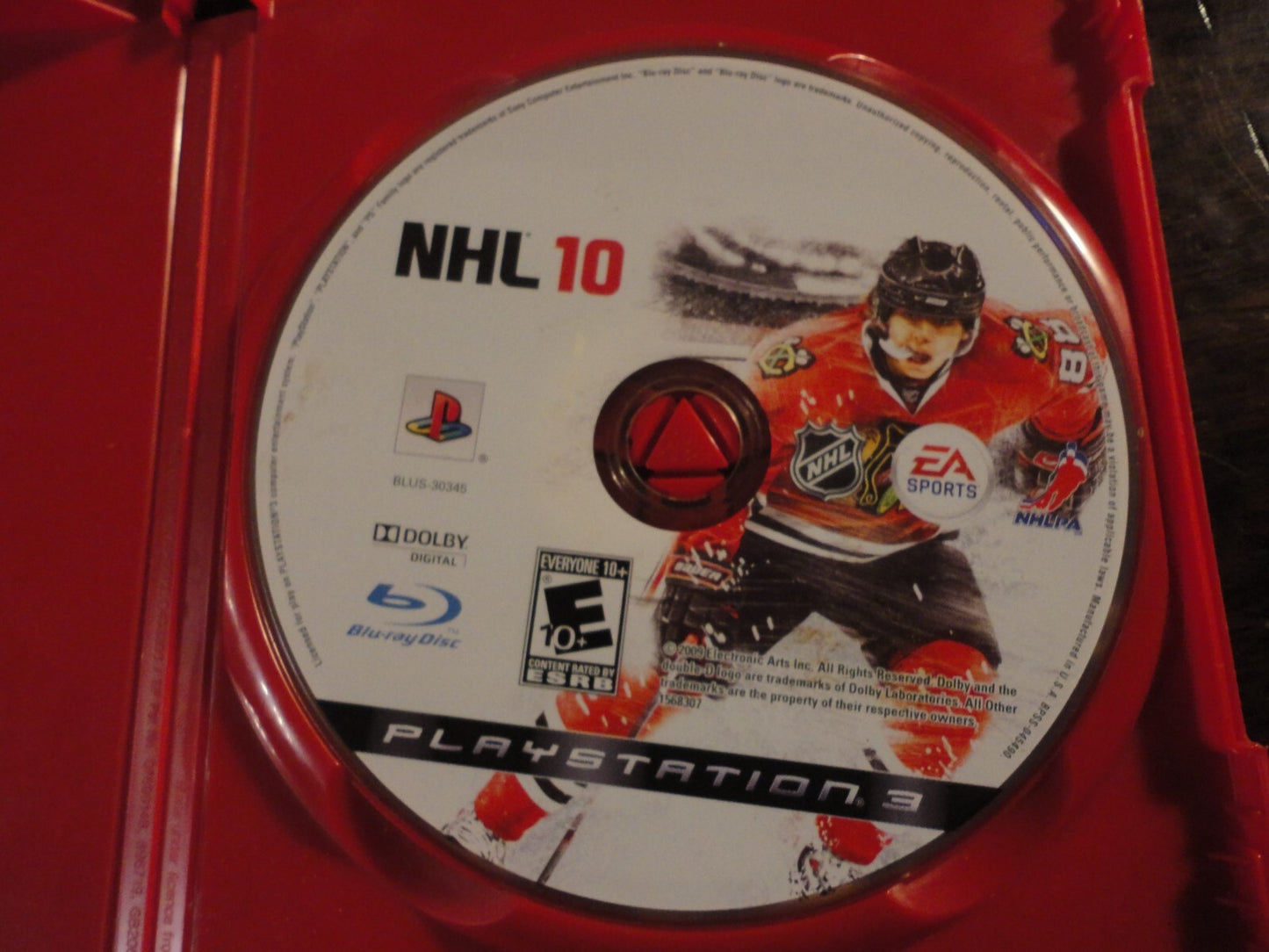 NHL 10 (Sony PlayStation 3, 2009) DISC ONLY