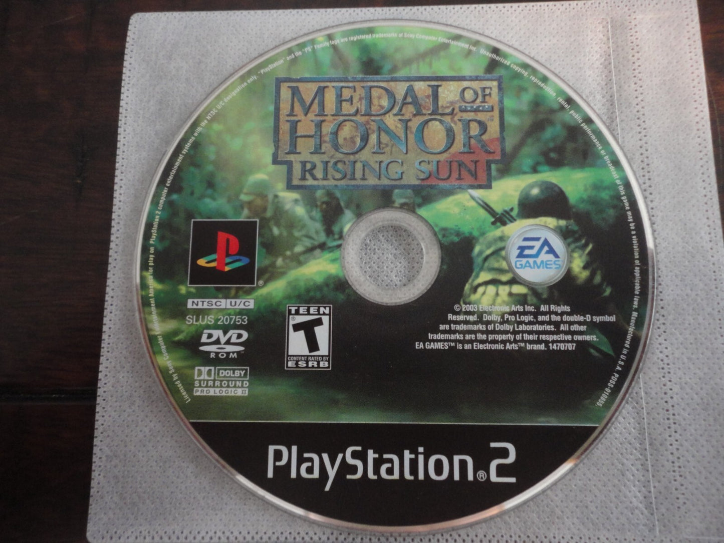 Medal of Honor: Rising Sun (Sony PlayStation 2, 2003) DISC ONLY
