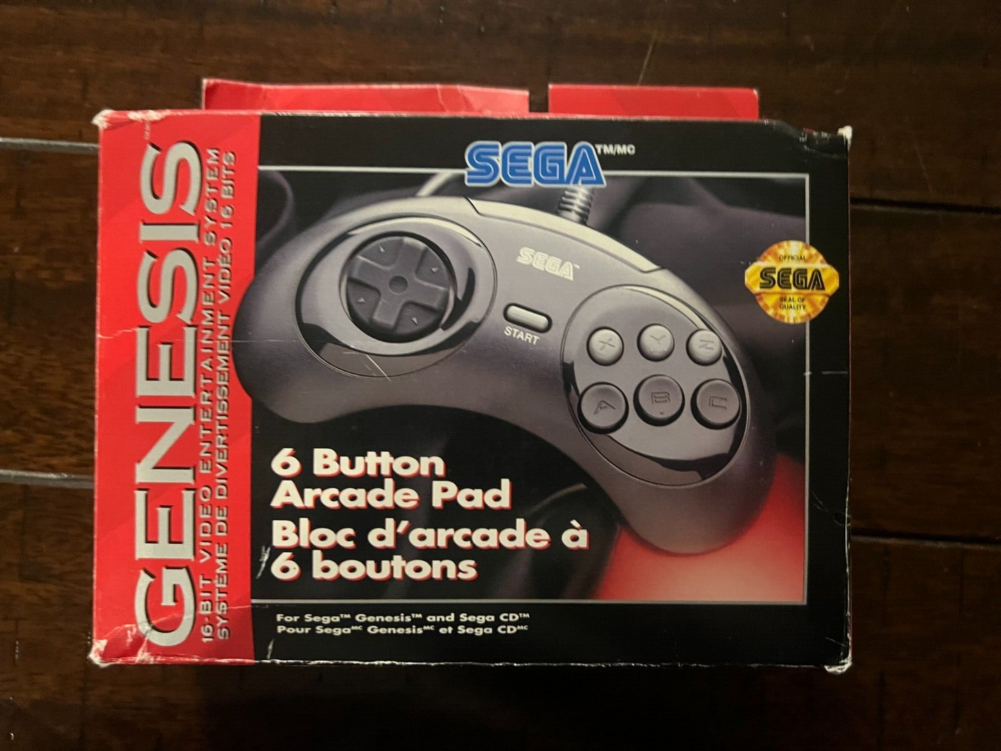 Sega Genesis 6 Button Controller Arcade Pad BOX ONLY