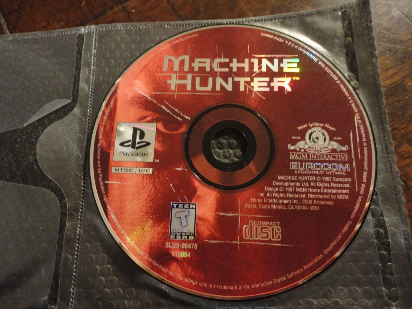 Machine Hunter (Sony PlayStation 1, 1997) DISC ONLY