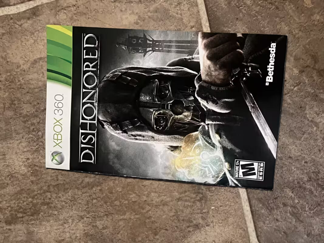 Dishonored Microsoft Xbox 360 Instruction Manual Only
