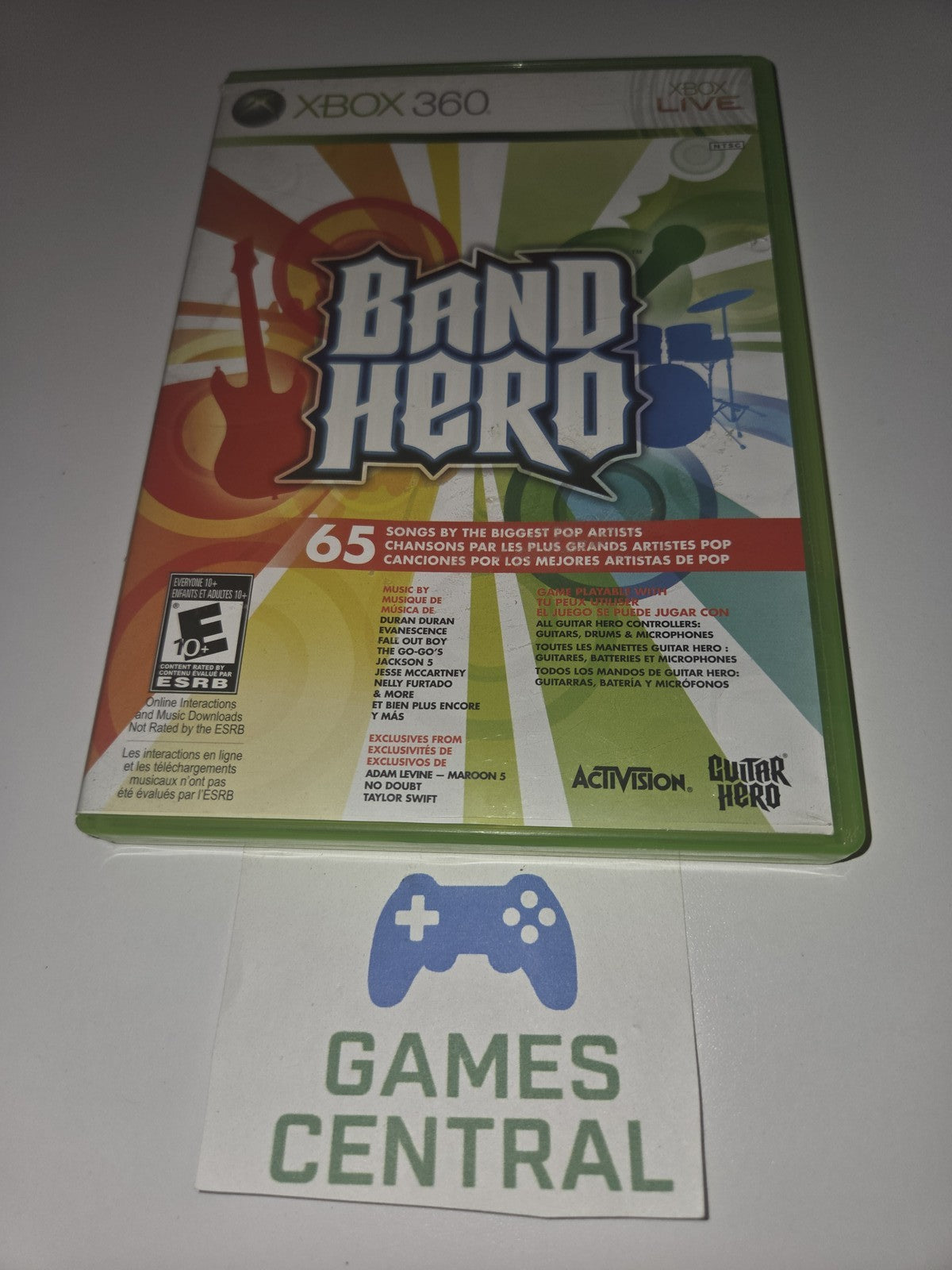 Band Hero (Microsoft Xbox 360, 2009) CASE + MANUAL ONLY