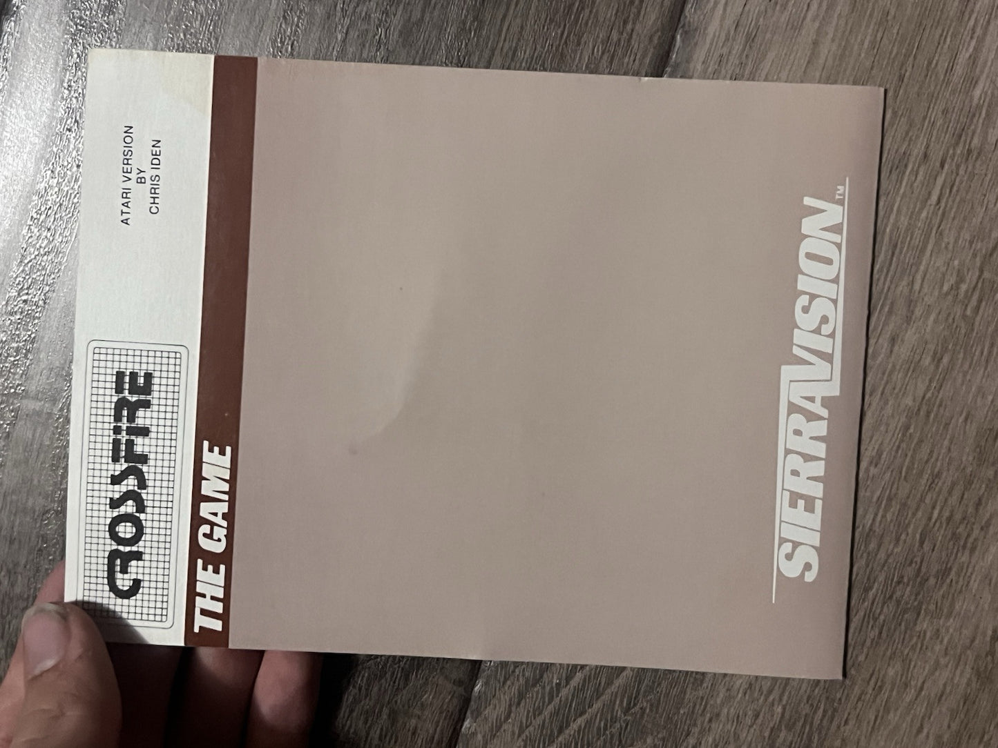 MANUAL ONLY Crossfire by Sierra On-Line Atari 800 XL