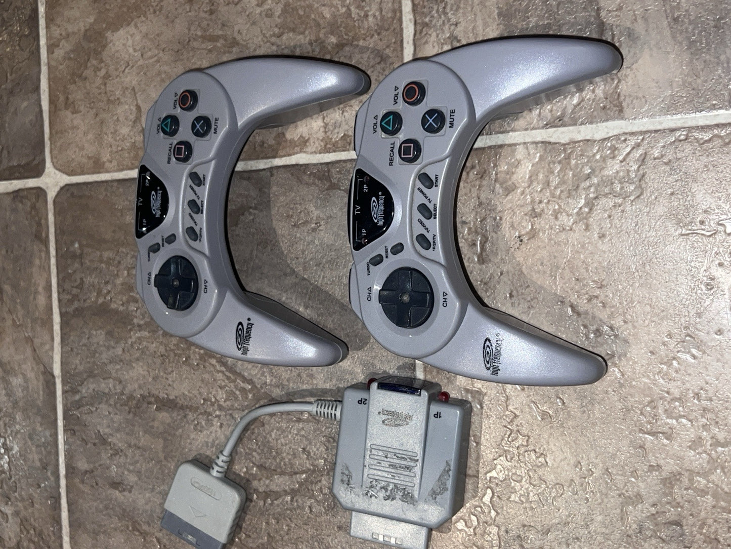 Wireless High Frequency PS1 Playstation 2 Controller Gray With Receiver