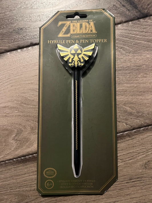 The Legend of Zelda Hyrule Writing Pen & Topper Collectors Edition Nintendo NEW
