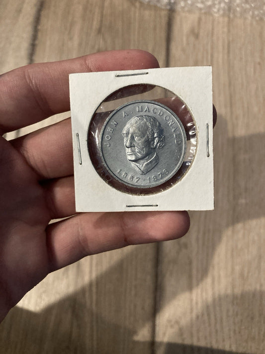 Coin John A MacDonald 1867-1878 Canada Oshawa Chamber House Commons Token