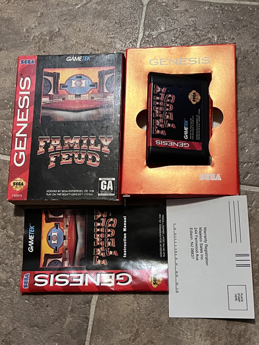 Family Feud (Sega Genesis, 1993) CIB COMPLETE