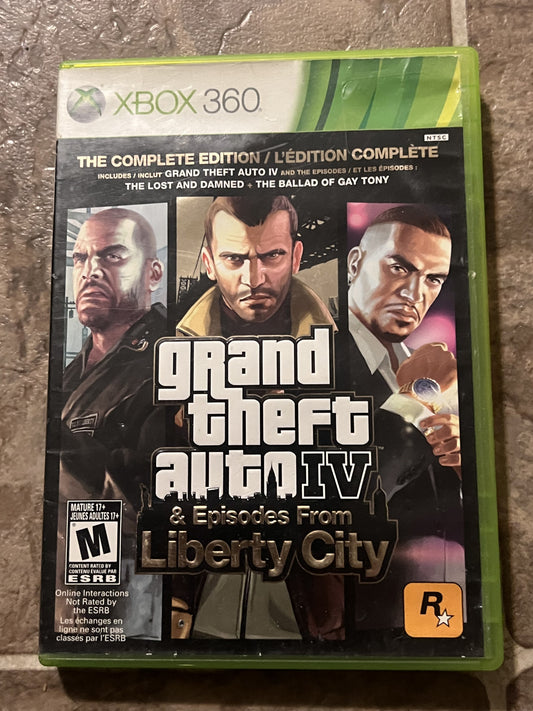 Grand Theft Auto IV 4 (Microsoft Xbox 360, 2010) NO MANUAL MISSING DISC