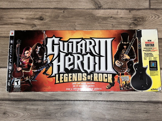 Guitar Hero III: Legends of Rock Playstation 3 PS3 Game & Guitar Controller NEW