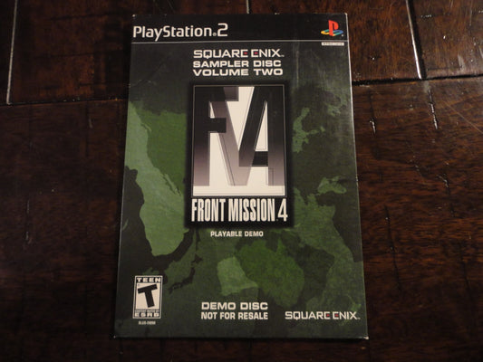 Square Enix Sampler Front Mission 4 Demo Disc (Playstation 2, 2004) CIB