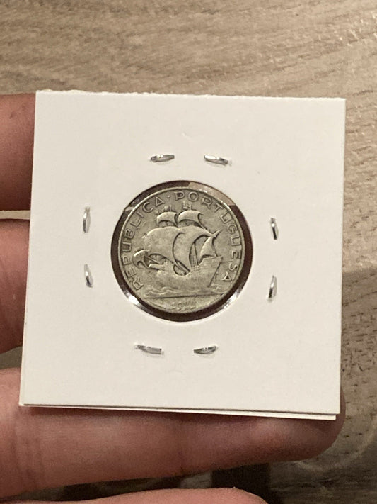 1933 Portugal 2.5 Escudos Silver Circulated Better Date