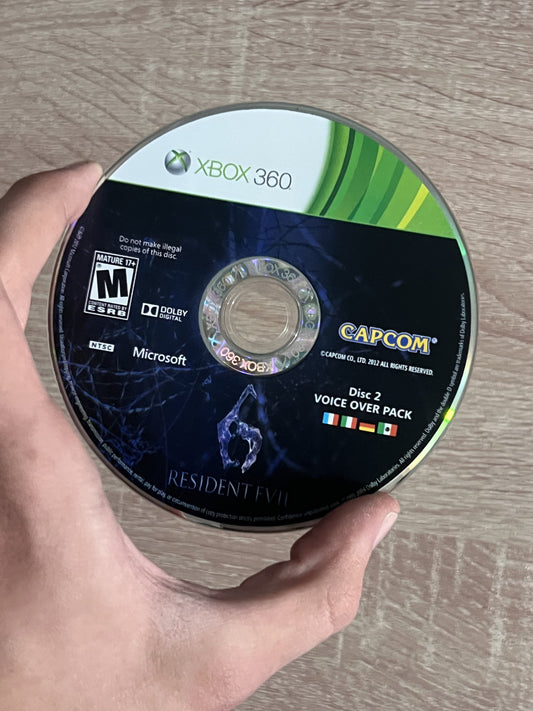 Resident Evil 6 (Microsoft Xbox 360, 2012) DISC 2 ONLY
