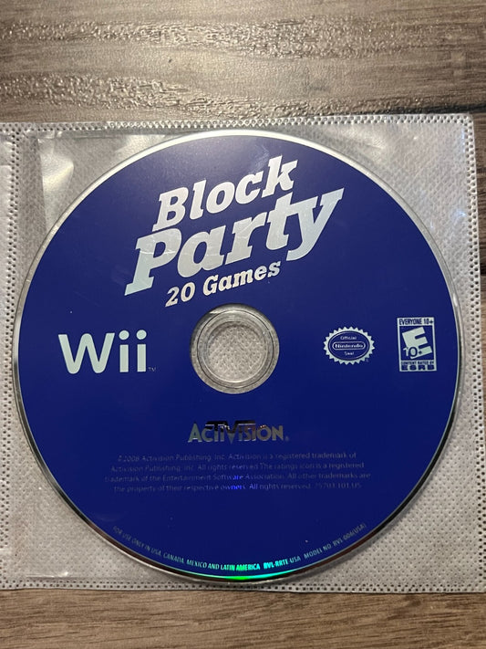 Block Party (Nintendo Wii, 2008) DISC ONLY