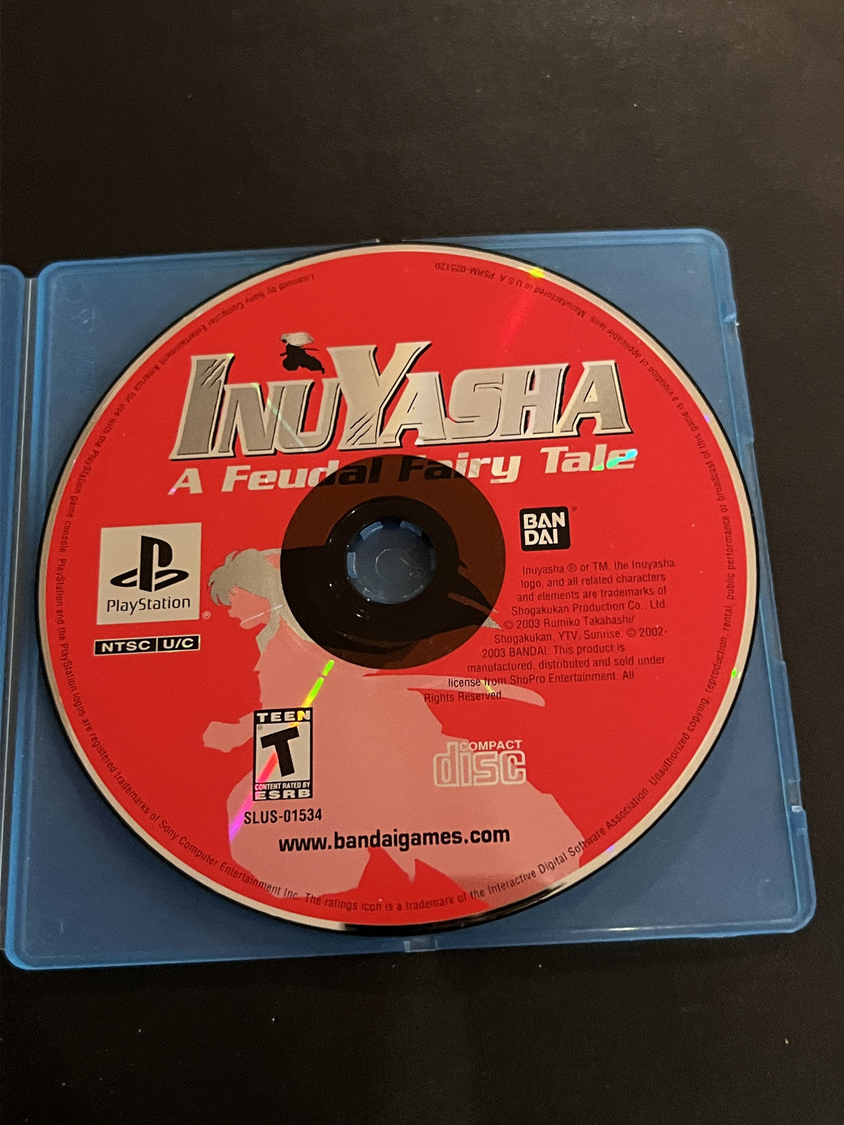 Inuyasha A Feudal Fairy Tale (Sony Playstation 1 PS1, 2003) DISC ONLY