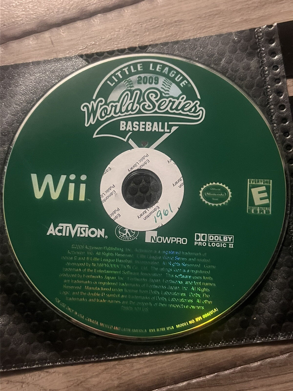 Little League World Series Baseball 2009 (Nintendo Wii, 2009) DISC ONLY