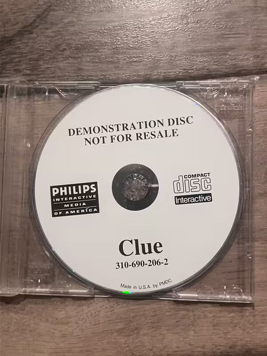 Clue Demonstration Disc (Phillips CD-i CDI, 1990s) DISC ONLY 310-690-206-2