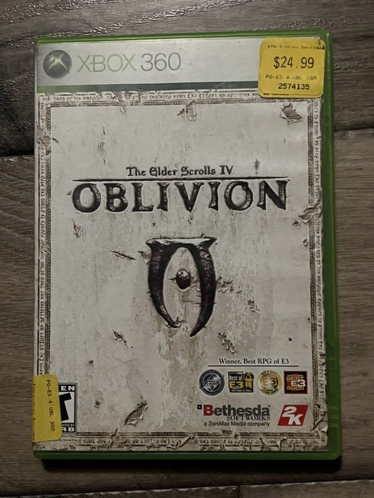 The Elder Scrolls IV: Oblivion (Microsoft Xbox 360, 2006) NO MANUAL