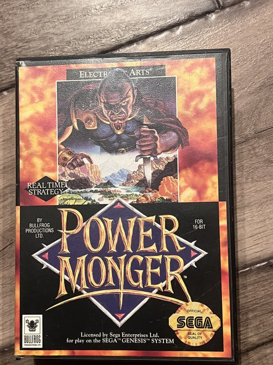 Power Monger Powermonger (Sega Genesis, 1992) CIB COMPLETE IN BOX