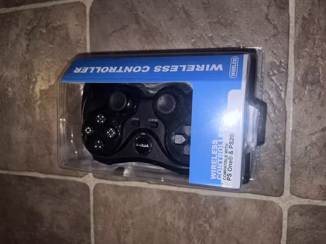 PS1 PS2 PlayStation One & Two Analog Wired Game Controller Black TTX Tech NEW