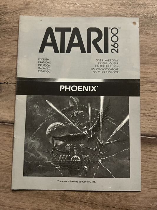 Phoenix (Atari 2600, 1982) MANUAL ONLY