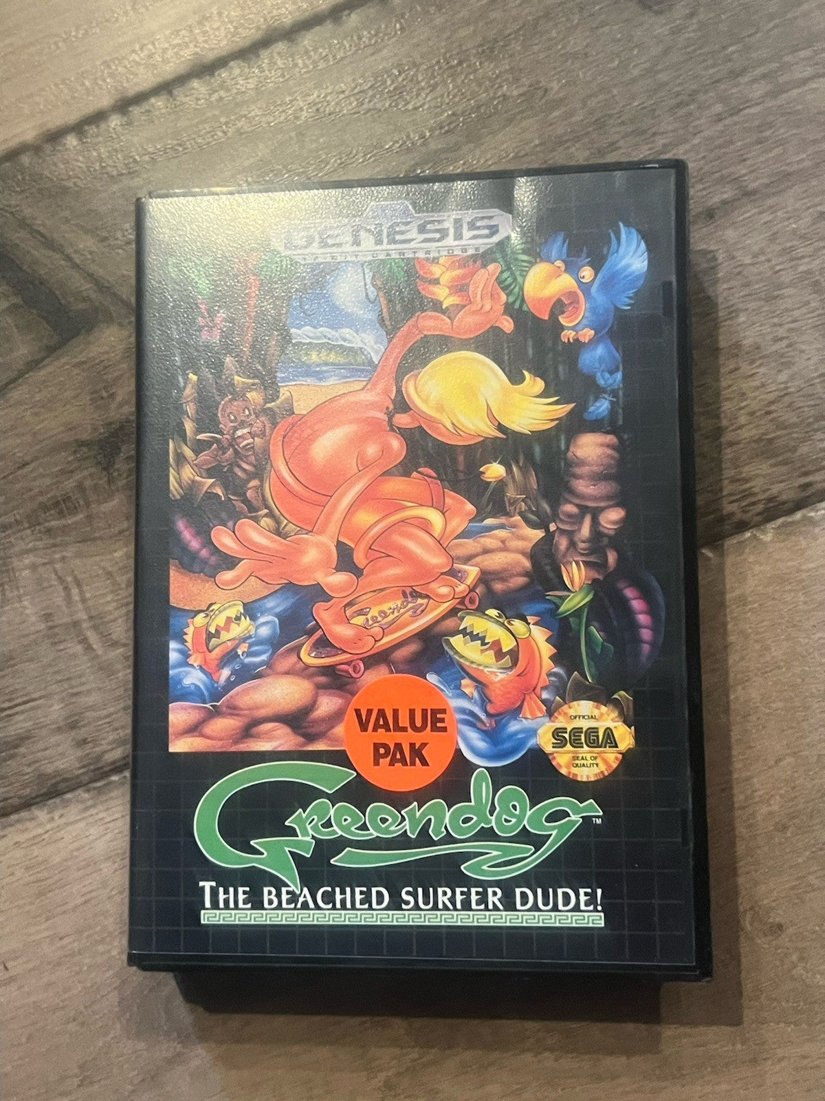 Greendog: The Beached Surfer Dude (Sega Genesis, 1992) WITH BOX NO MANUAL