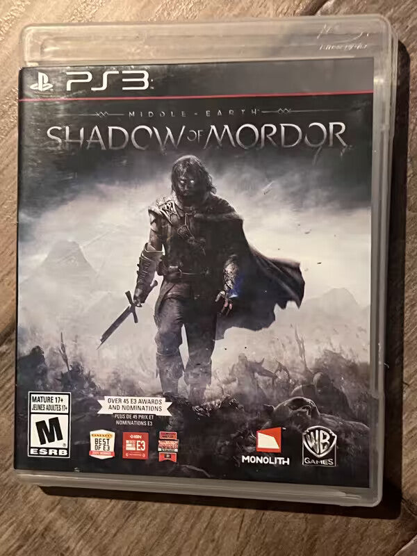 Middle Earth: Shadow of Mordor (Sony Playstation 3 PS3, 2014) NO MANUAL