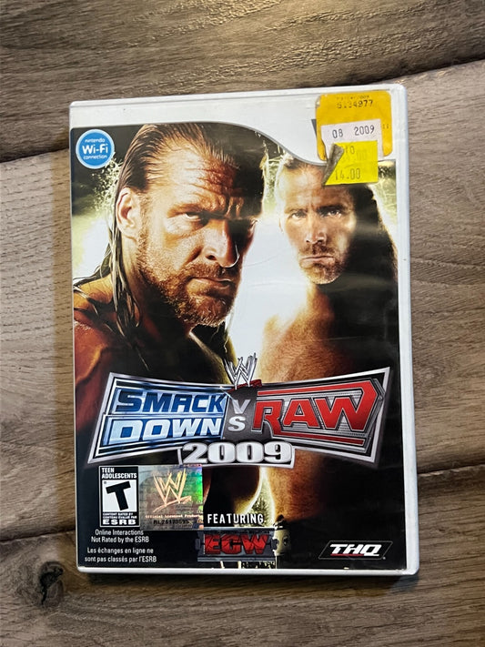 WWE SmackDown vs. Raw 2009 Featuring ECW (Nintendo Wii, 2008) NO MANUAL