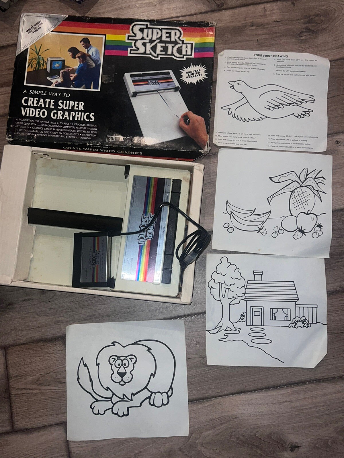 Vintage PPI Super Sketch G2400 for Texas Instruments TI99/4A Boxed CIB No Bottom