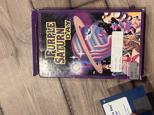 Purple Saturn Day 3.5 Floppy Big Box (Amiga PC, 1989) WITH BOX