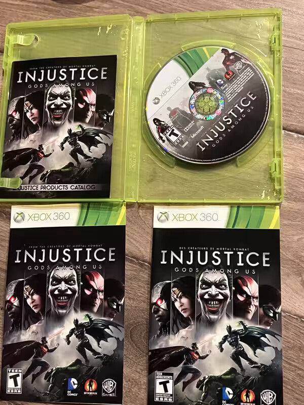 Injustice: Gods Among Us (Microsoft Xbox 360, 2013) CIB NO ARTWORK