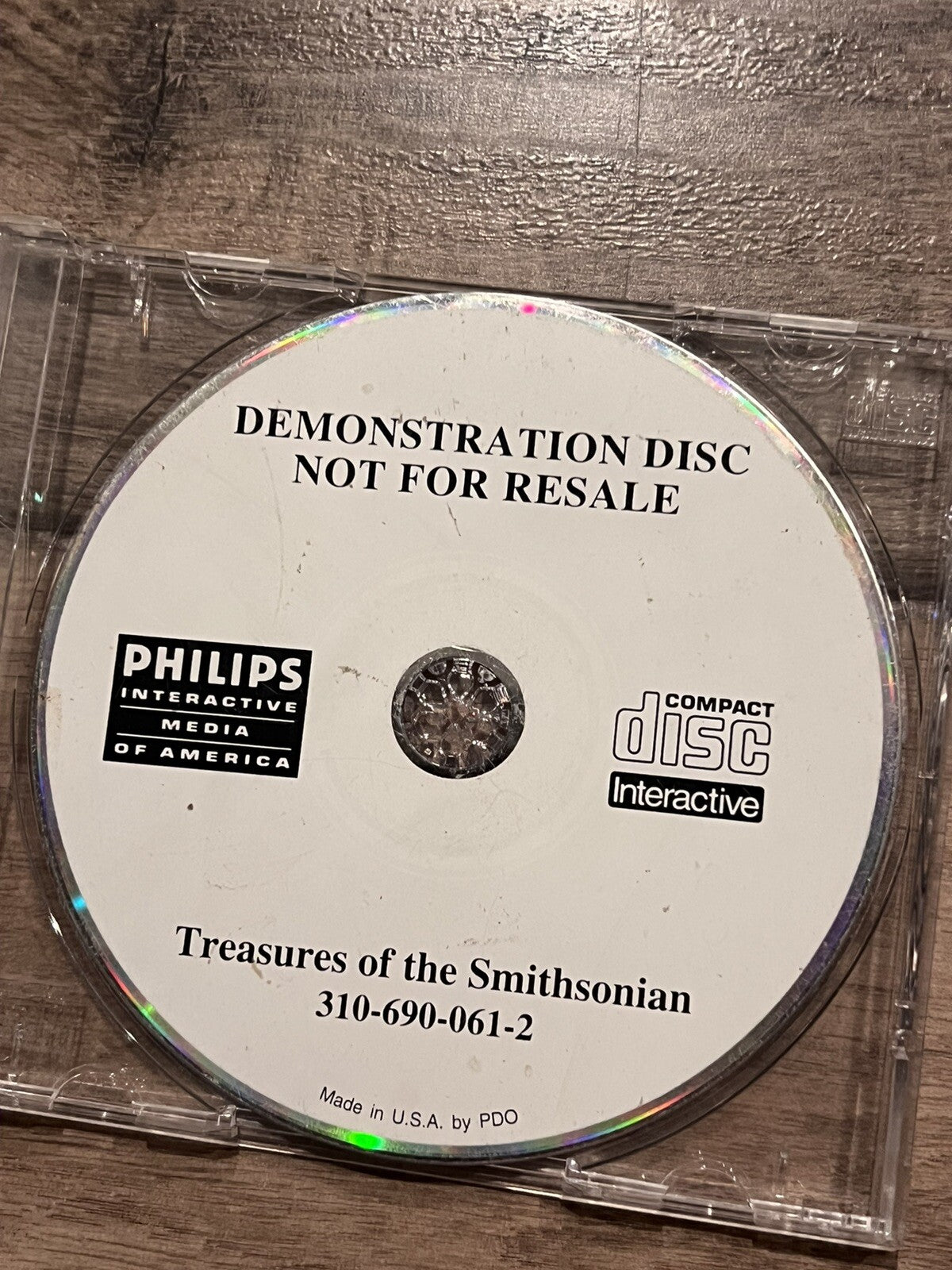Treasures Of The Smithsonian: Video Game Demo Disc (Philips CDI, 1990) DISC ONLY