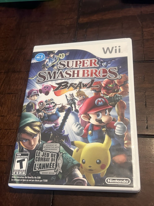 Super Smash Bros Brawl (Nintendo Wii 2008) CIB COMPLETE IN BOX