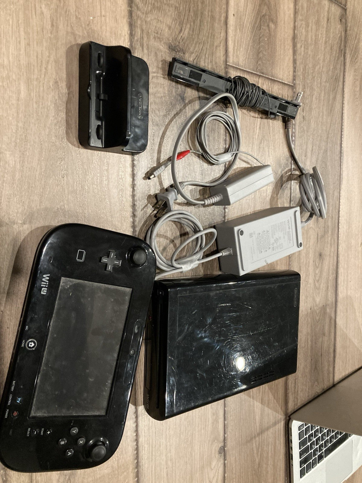Nintendo Wii U 32GB Deluxe Set Black OEM Tested And Working