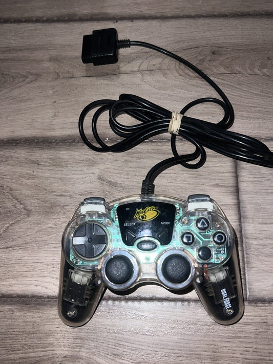 MadCatz Dual Force Clear Transparent Wired Controller For Sony Playstation 2 PS2