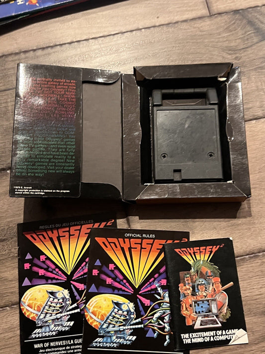 War of Nerves (Magnavox Odyssey 2, 1978) CIB COMPLETE CART HAS NO LABEL