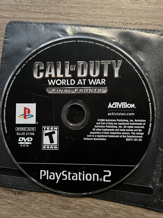 Call of Duty: World at War - Final Fronts (Sony PlayStation 2, 2008) DISC ONLY
