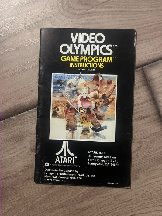 Video Olympics (Atari 2600, 1982) MANUAL ONLY