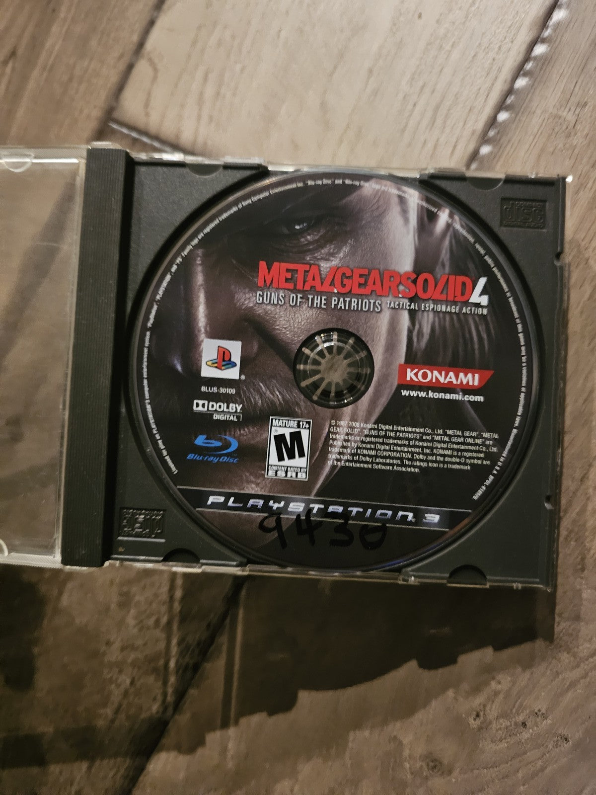 Metal Gear Solid 4 Guns of the Patriots (Sony Playstation 3 PS3, 2008) DISC ONLY