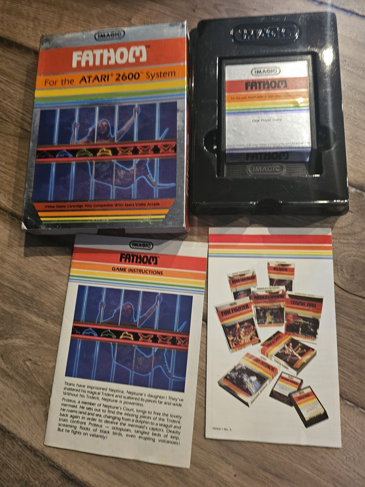 Fathom (Atari 2600, 1983) CIB COMPLETE