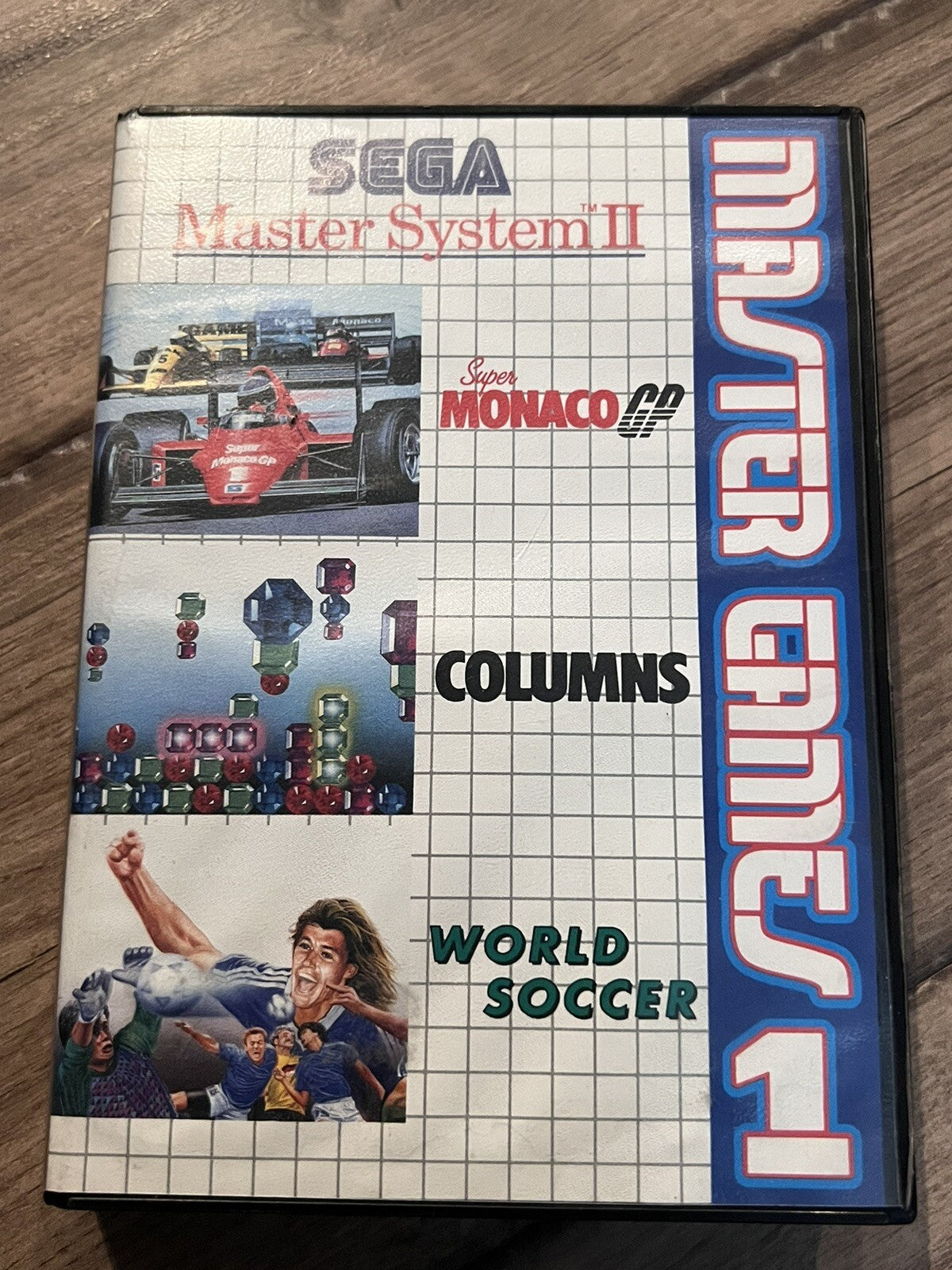 Master Games 1 Sega Master System Super Monaco GP Columns World Soccer NO MANUAL
