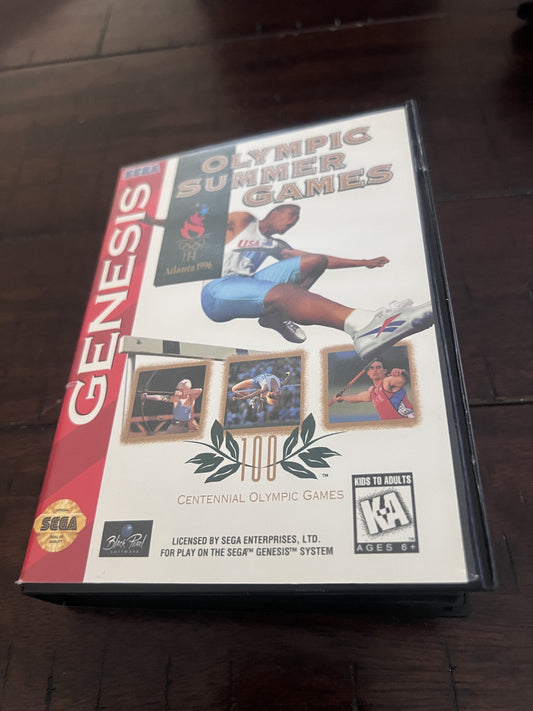 Olympic Summer Games Atlanta 96 (Sega Genesis, 1996) CIB COMPLETE IN BOX
