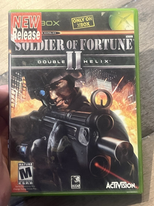 Soldier of Fortune II Double Helix (Microsoft Xbox, 2003) CASE + MANUAL ONLY